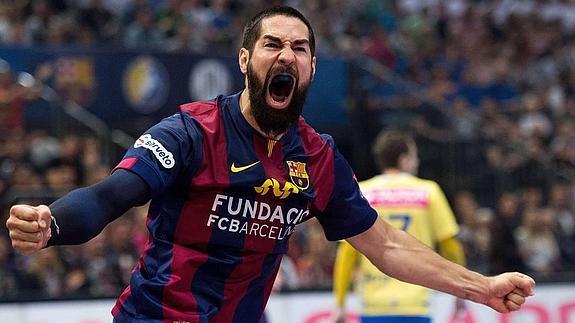 Nikola Karabatic, con la camiseta del Barça.