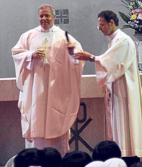 Mario Iceta, durante la misa de ayer en Nagasaki.