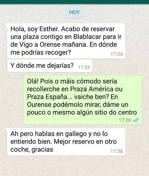 Fragmento de la conversación.