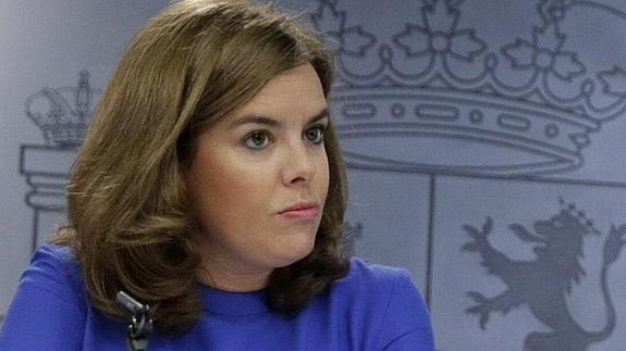 La vicepresidenta del Gobierno, Soraya Sáenz de Santamaría. 