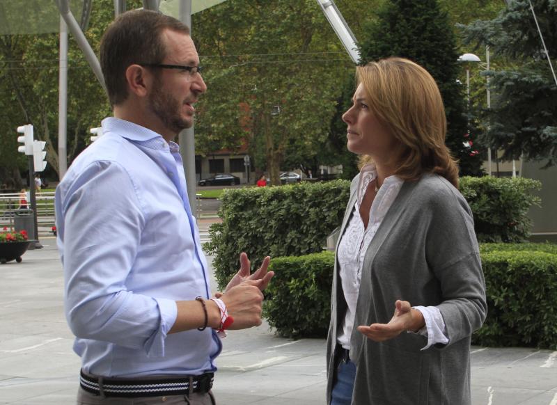 Javier Maroto y Arantza Quiroga, esta mañana en Bilbao