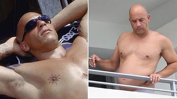 El antes y el después de Vin Diesel.