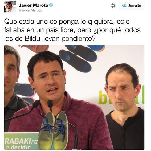 El tuit, que después borró, de Javier Maroto. 