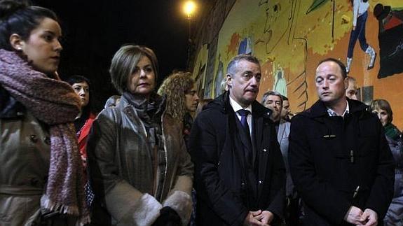 Iñigo Urkullu, durante el acto de homenaje hoy en Alonsotegi.