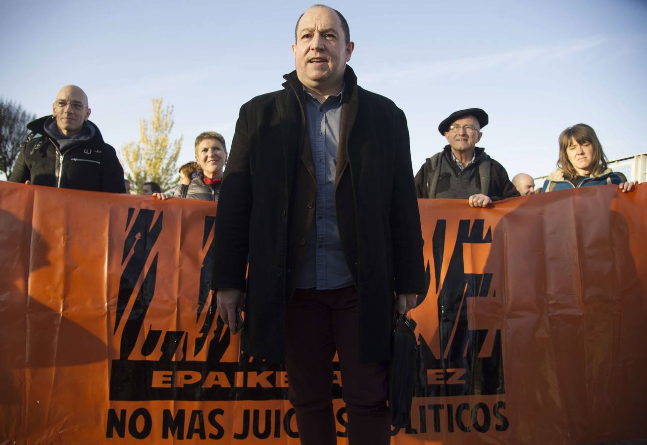 El dirigente de Sortu Pernando Barrena, durante una movilización de la izquierda abertzale.