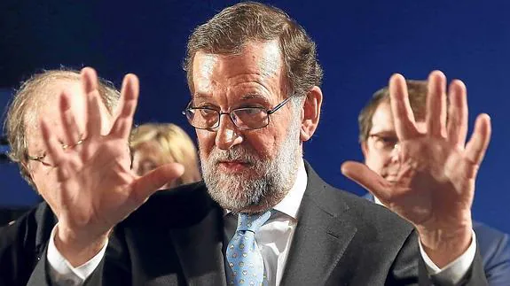 Mariano Rajoy gesticula en un acto público celebrado en Valladolid el viernes.