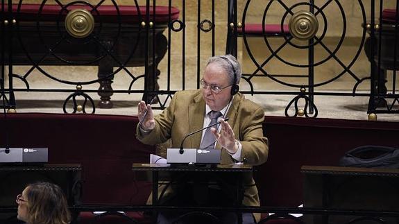 El juntero y exgerente del PP Arturo Aldecoa, comparece ante los medios.