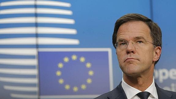 Mark Rutte, primer ministro de Holanda y presidente rotatorio de la UE.
