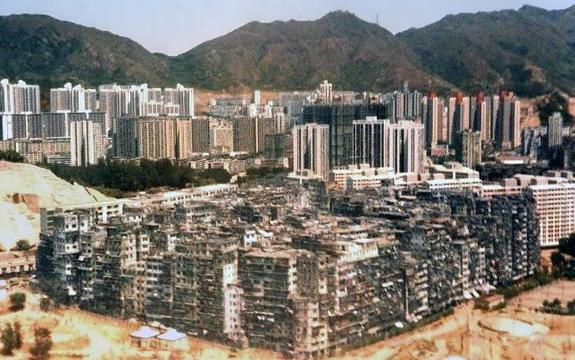 Vista general de la vieja ciudad amurallada de Kowloon. 