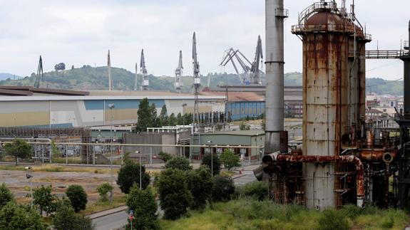 Vistas de las instalaciones de la Aceria Compacta de Sestao.