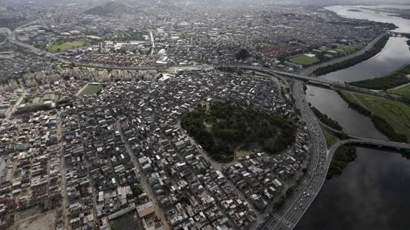 Vista aérea de Río de Janeiro.