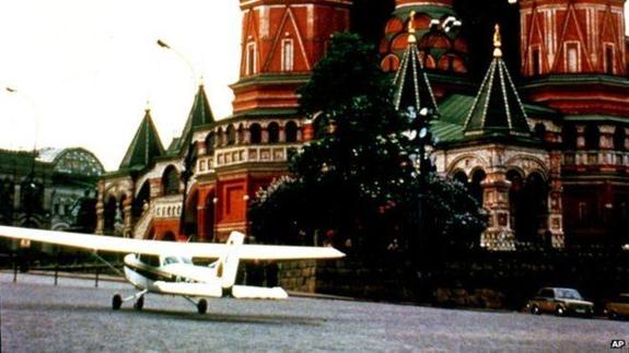 La avioneta conla que el joven Mathias Rust aterrizó en la Plaza Roja en plena Guerra Fría.