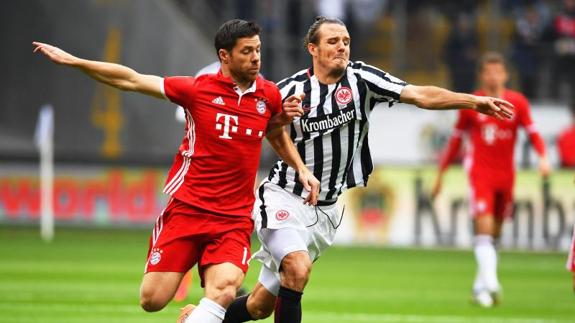 Xabi Alonso, en el partido ante el Eintracht.