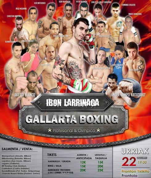 'Gallarta Boxing' emanaldiaren kartela.