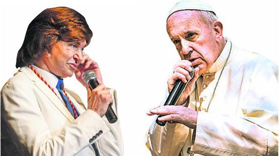 Camilo Sesto y Papa Francisco.