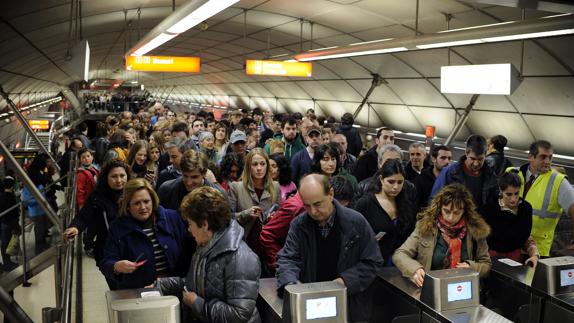 Estación del Casco Viejo en una edición pasada de la feria de Santo Tomás.