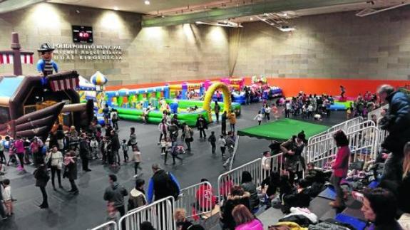 Vista del parque infantil en una de las jornadas que estuvo abierto las pasadas Navidades.