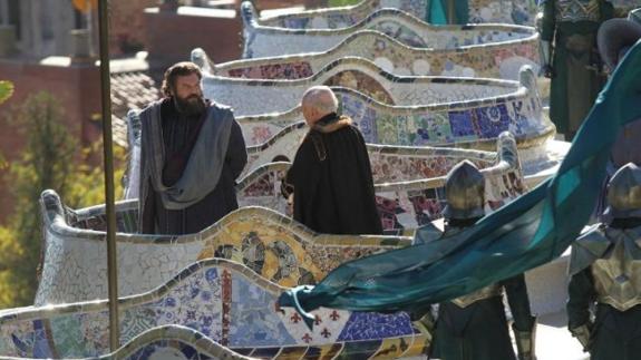 Escena rodada en el Parque Güell.