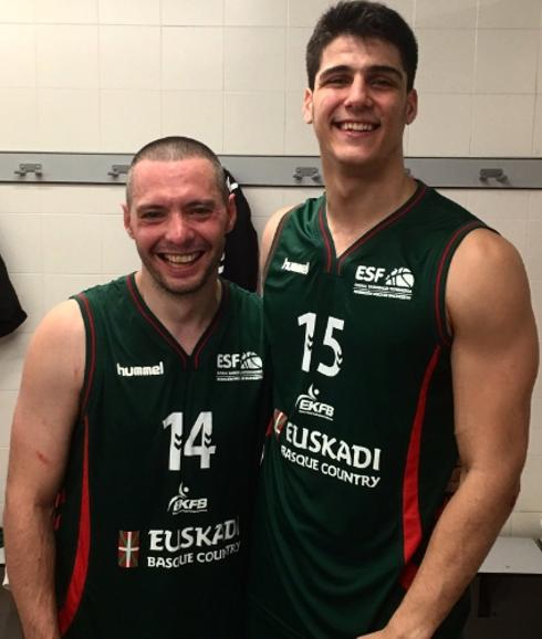 Javi Salgado y Jorge Bilbao, compañeros en la selección de Euskadi.