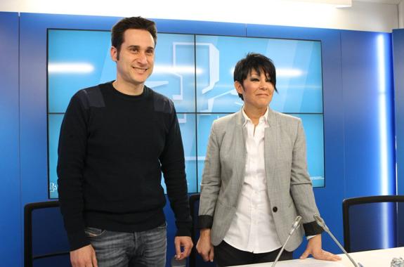 Iker Casanova y Maddalen Iriarte, en rueda de prensa.