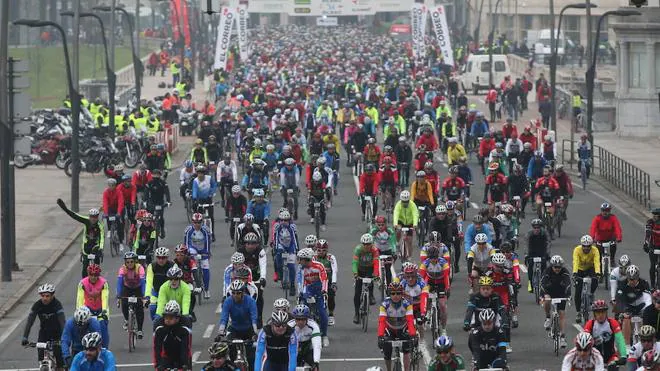 Imagen de la salida en la Bilbao- Bilbao.