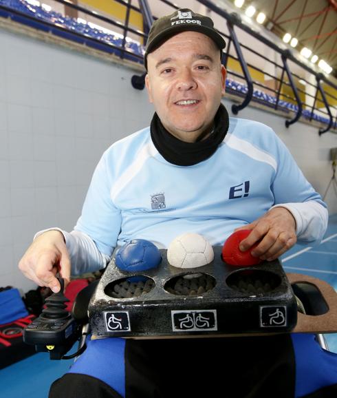 Mentxaka, en el polideportivo de Altzaga. 