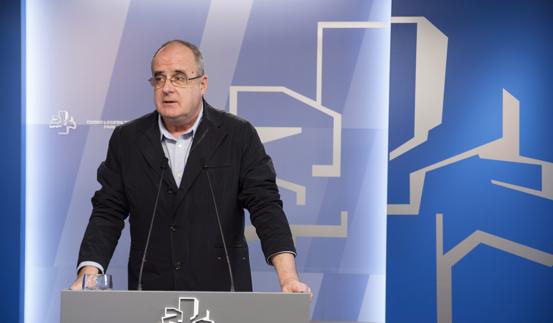 Egibar, el mes pasado, en una comparecencia en la que consideró que el proceso de desarme iniciado por ETA era «fiable»