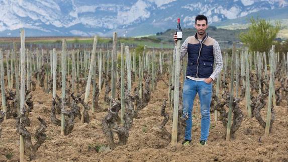Javier San Pedro Ortega nos enseña sus viñedos de Laguardia. 