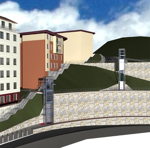 Comienzan las obras para implantar dos nuevos ascensores en Atxuri