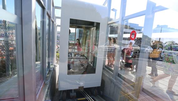 Vista del ascensor de Arangoiti.