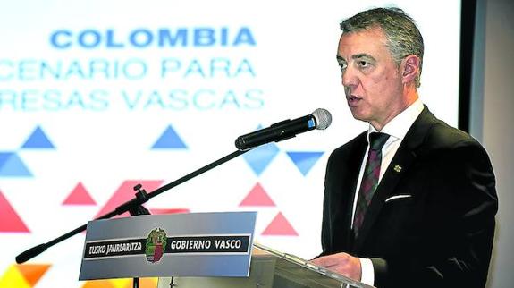 Nuevas oportunidades. El lehendakari, Iñigo Urkullu, arrancó ayer su visita institucional a Colombia con un encuentro empresarial.