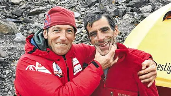 Alberto Zerain y Mariano Galván, en una expedición anterior. 