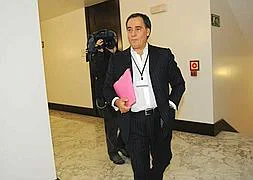 José Carlos Margüello, en el Parlamento vasco. :: Iosu Onandia