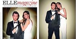 Dos imágenes de la pareja en la revista. / Elle