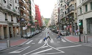 Calles vacías en Bilbao./ Maite Bartolomé