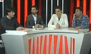 Los periodistas Iker Alava, Unai Izquierdo, Juanma Mallo y Javier Ortiz de Lazcano.