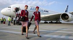 Auxiliares de vuelo./ AFP