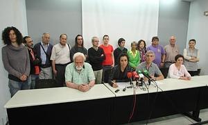 La Plataforma sindical 'Gune' anunció ayer movilizaciones para el 9 de julio. / Telepress