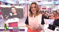 La presentadora Toñi Moreno, ayer, en el programa 'Entre todos' de TVE. /Tve