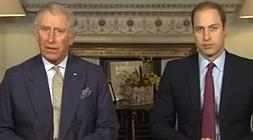 El príncipe Guillermo aparece en el vídeo junto a su padre, el príncipe Carlos. / Youtube