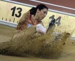 Castrejana durante su concurso en los Juegos. / AFP