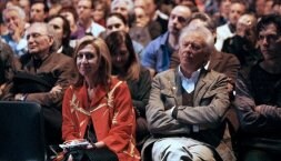 Rosa Díez y el director de teatro Albert Boadella, el sábado, durante la fiesta del primer aniversario de UPD. / EFE