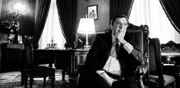 José Luis Bilbao se muestra convencido de que Ibarretxe ganará las elecciones «porque es el único que tiene condiciones para generar confianza». / FERNANDO GÓMEZ