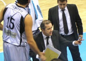 El Bilbao Basket lució ayer el lema 'Basque Country' en la camiseta.