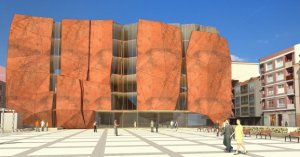 La nueva aula de cultura tendrá un diseño vanguardista inspirado en los acantilados de La Galea. ::
EL CORREO