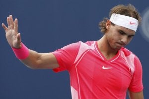 Nadal se despide contrariado tras caer en las semifinales del torneo de Toronto. ::                             EFE