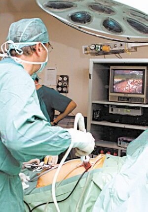 Operación quirúrgica mediante la técnica de laparoscopia. ::                             EL CORREO
