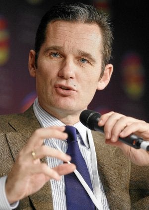 Urdangarin, en un congreso en Barcelona en 2009. ::                         AFP