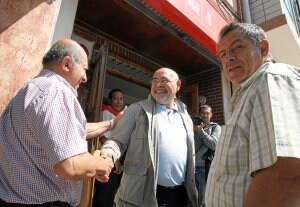 José Antonio Pastor, durante el acto político celebrado ayer en la casa del pueblo de Muskiz. /TELEPRESS