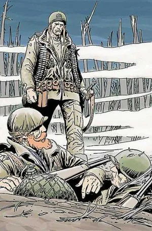 Joe Kubert , una viñeta de su popular personaje 'Sgt. Rock'. /EL CORREO